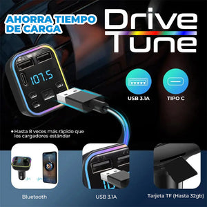 DriveTune™ - Transmisor FM con Bluetooth para Autos